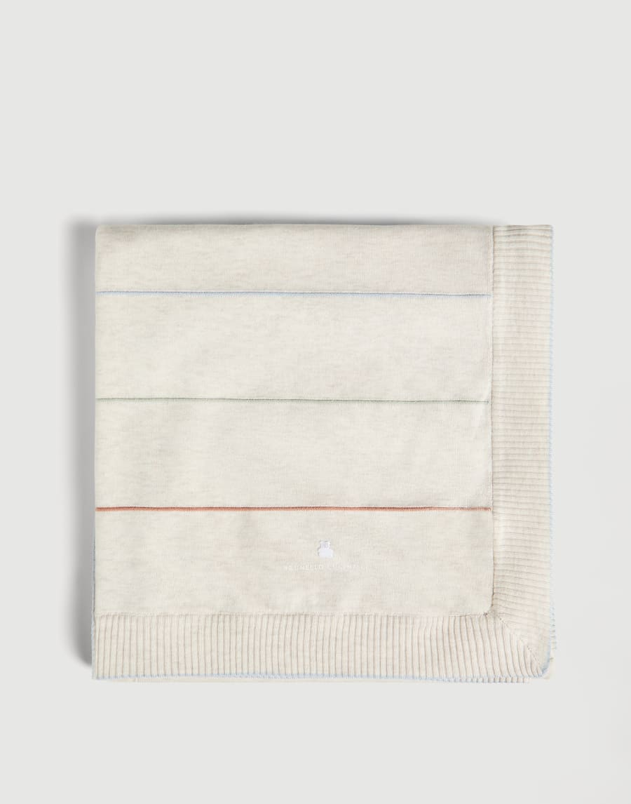 Bernie Baby striped blanket Panama Baby - Brunello Cucinelli