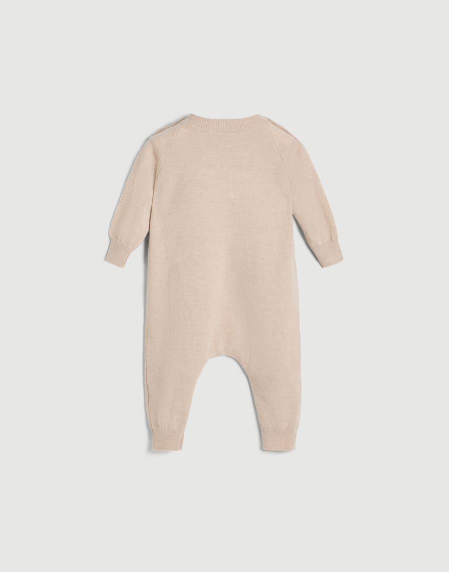 伯尼小熊幼童棉针织连体裤 米黄 幼童 - Brunello Cucinelli