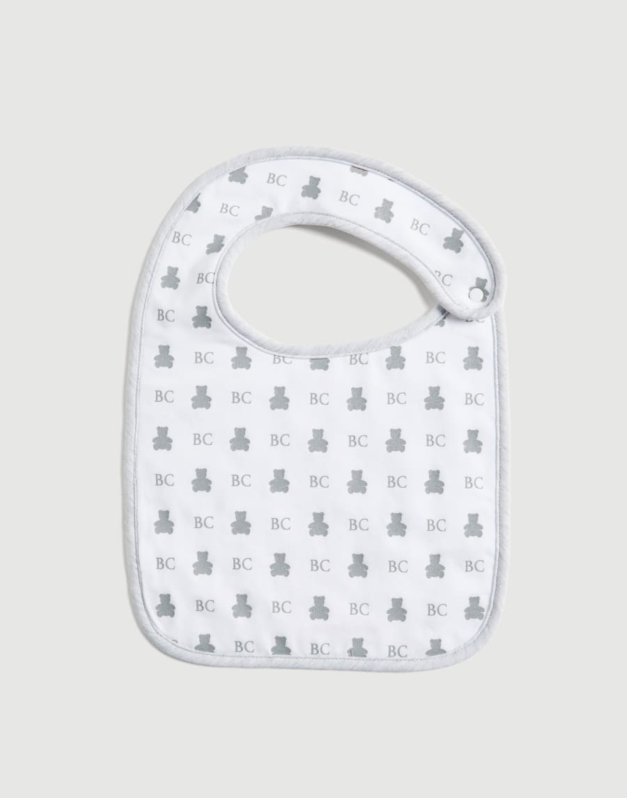 Baby Bernie 2-piece bib set Light Grey Baby - Brunello Cucinelli
