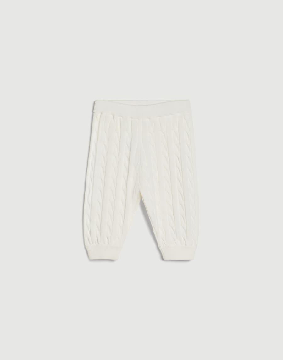 Pantalon Baby Bernie en maille de coton Panama Bébé - Brunello Cucinelli