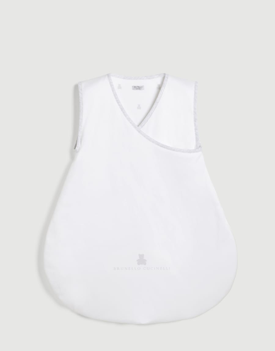 Cotton interlock sleep bag Light Grey Baby - Brunello Cucinelli