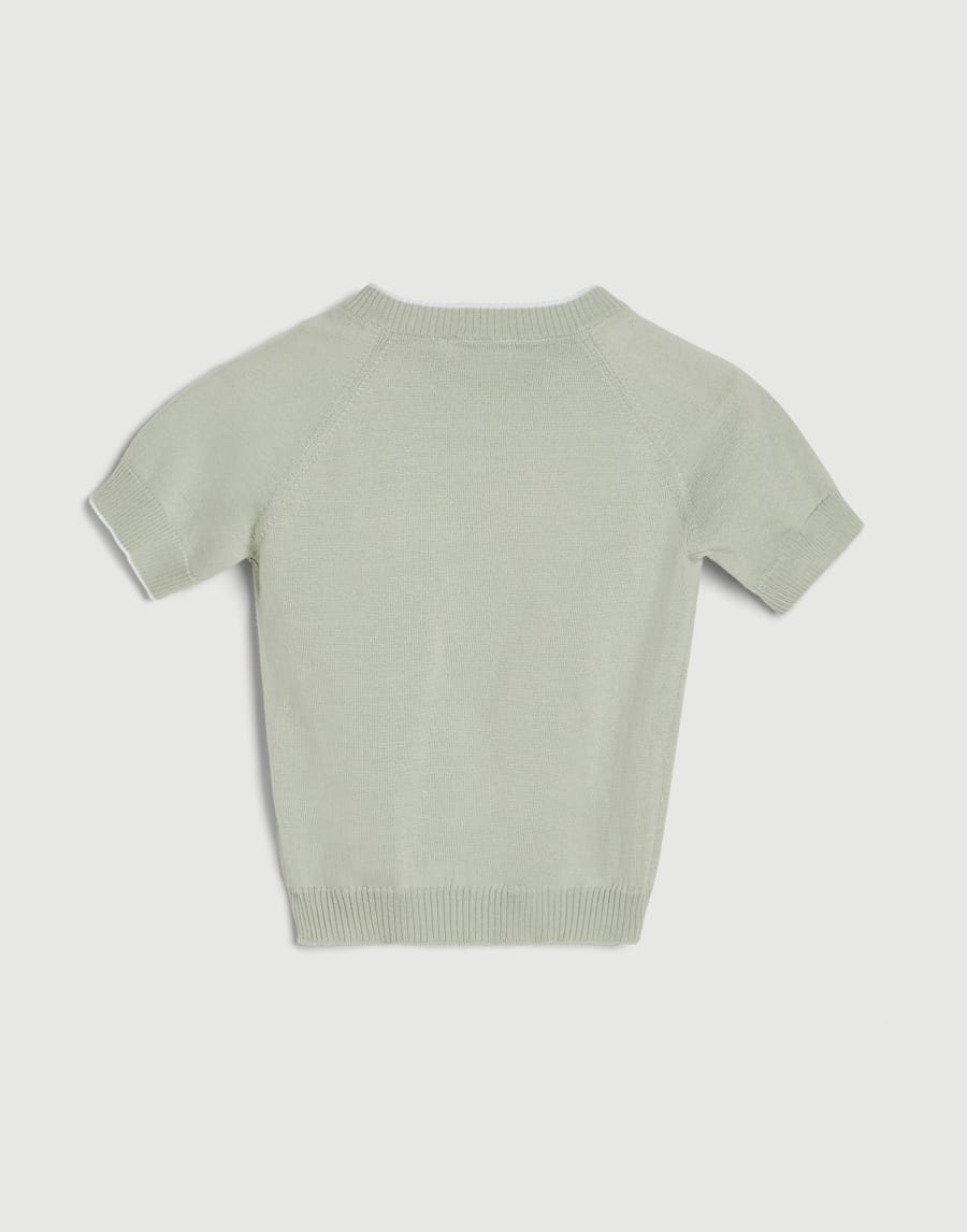 T-shirt Baby Bernie en maille Menthe Bébé - Brunello Cucinelli