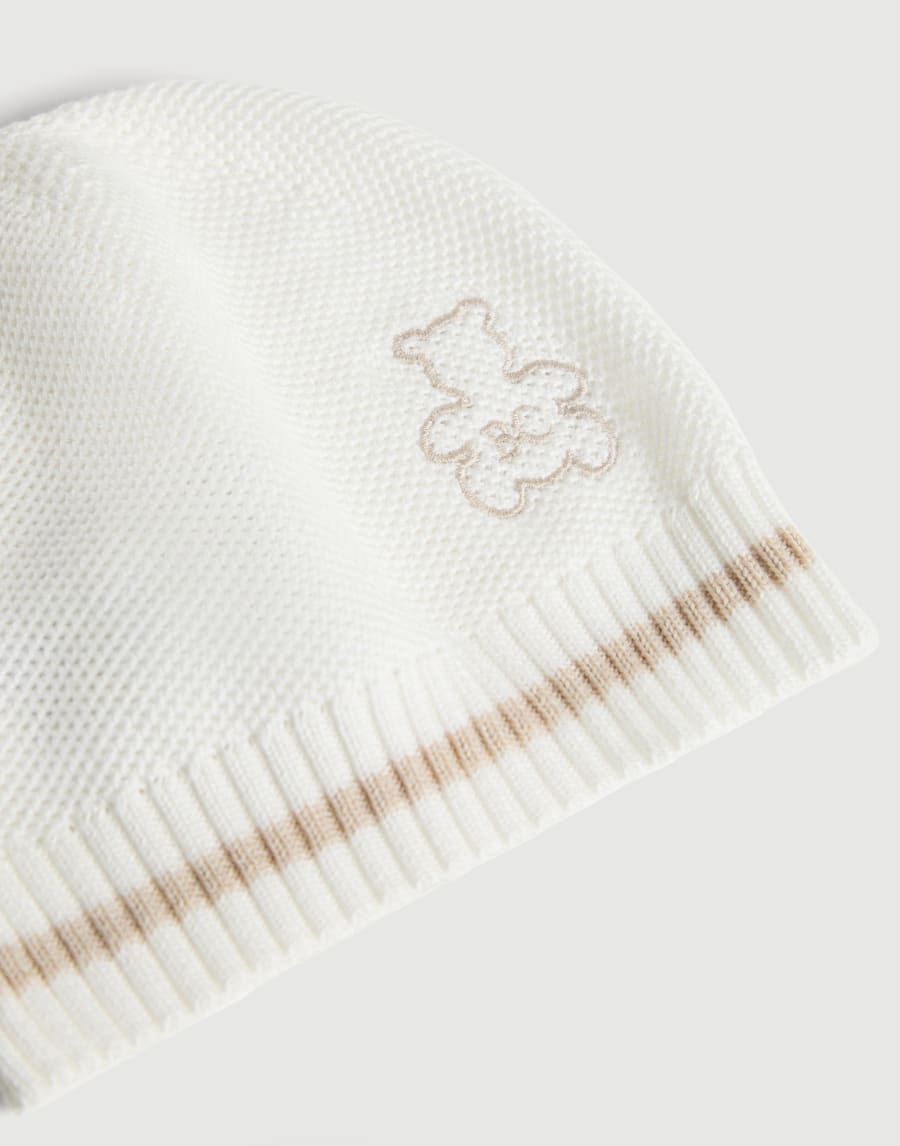 Baby Bernie knit beanie Panama Baby - Brunello Cucinelli