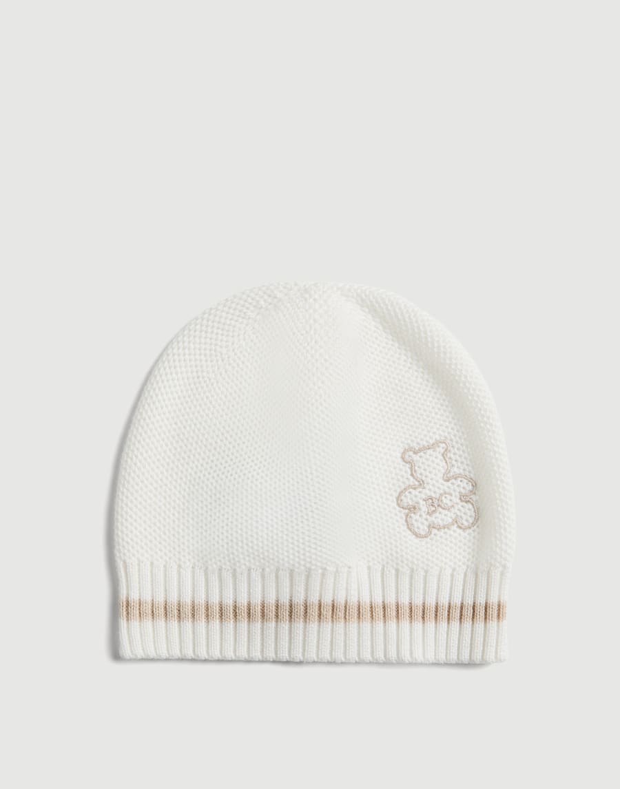 Baby Bernie knit beanie Panama Baby - Brunello Cucinelli