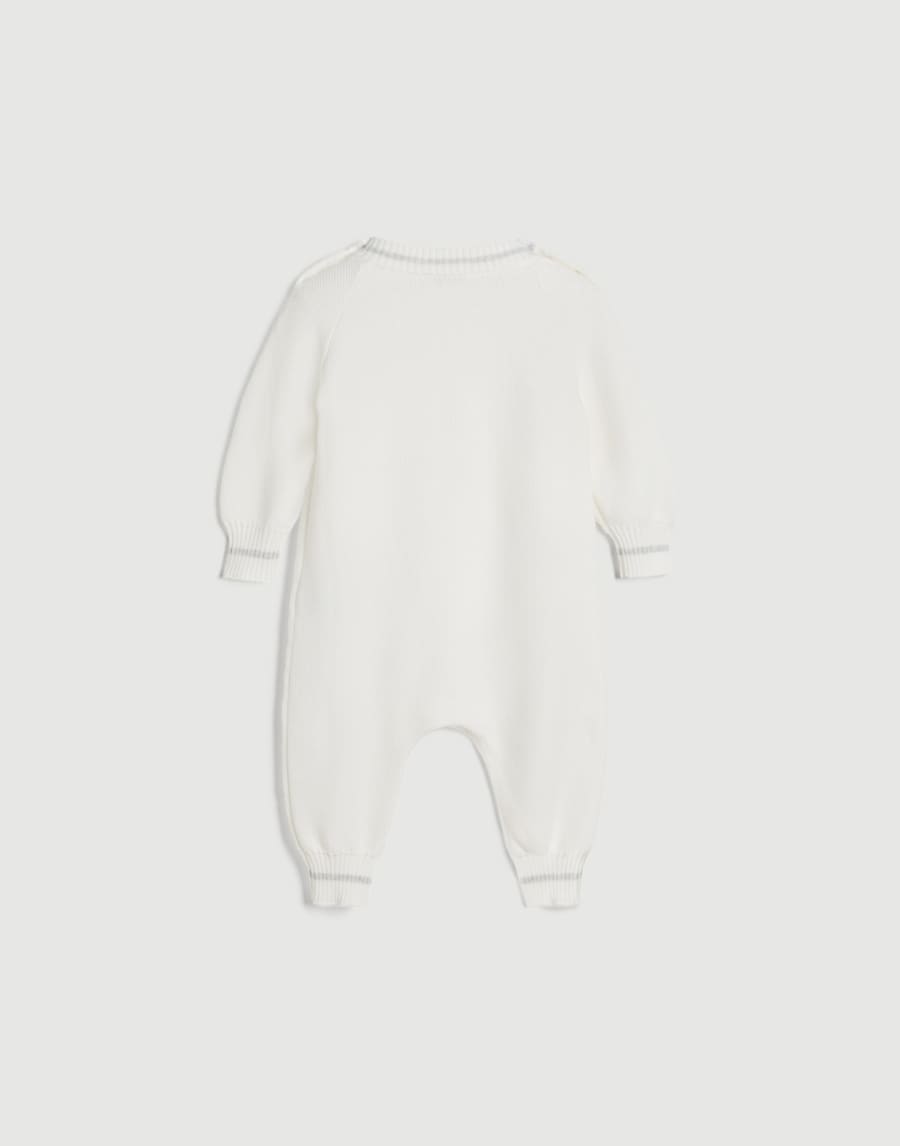 Bernie Baby knit coverall Panama Baby - Brunello Cucinelli
