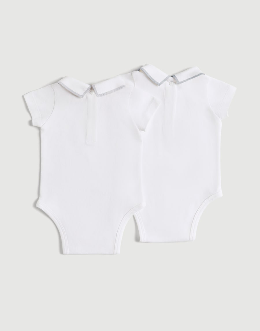 Lot de deux bodies Bébé Bernie Bleu Ciel Bébé - Brunello Cucinelli