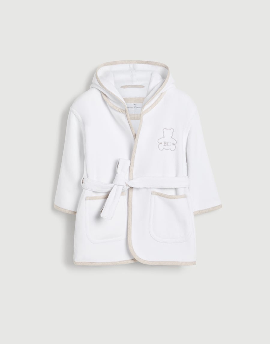 Peignoir en coton éponge Blanc Bébé - Brunello Cucinelli