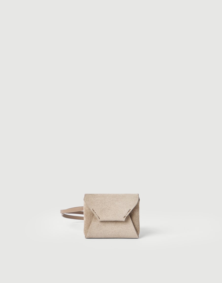 Suede bag charm Beige Woman - Brunello Cucinelli