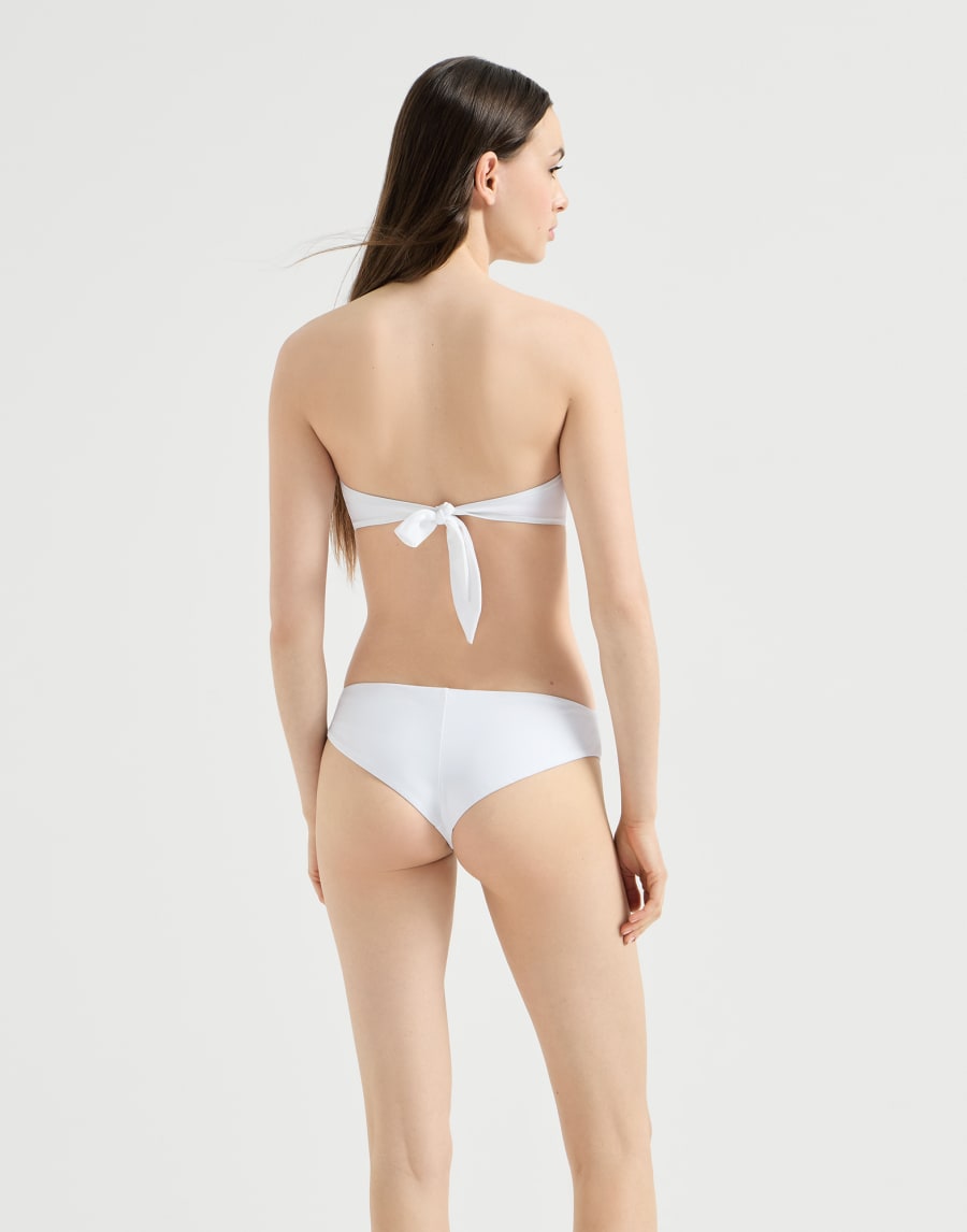 Techno jersey bikini bottoms with monili White Woman - Brunello Cucinelli