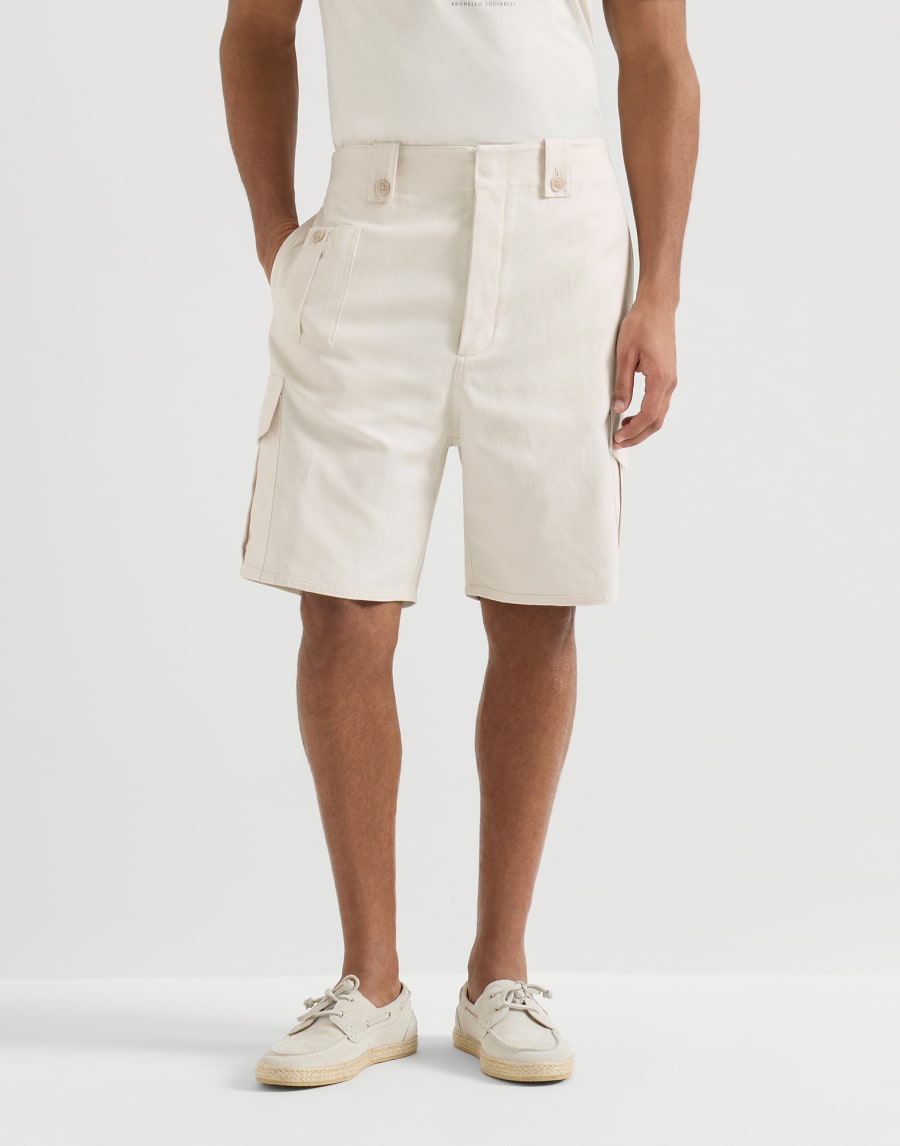 Bermuda shorts with cargo pockets White Man - Brunello Cucinelli