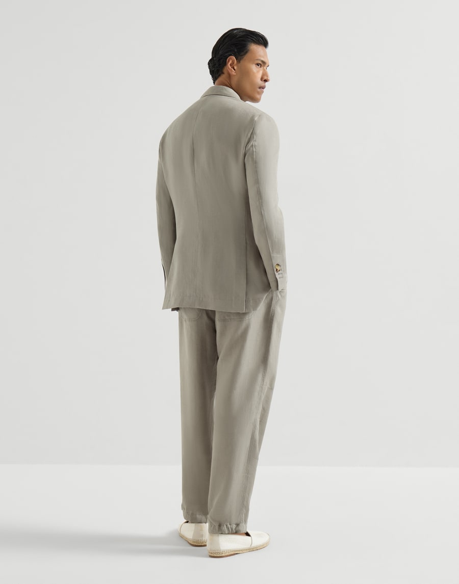 Linen chevron 3-piece suit Sage Man - Brunello Cucinelli