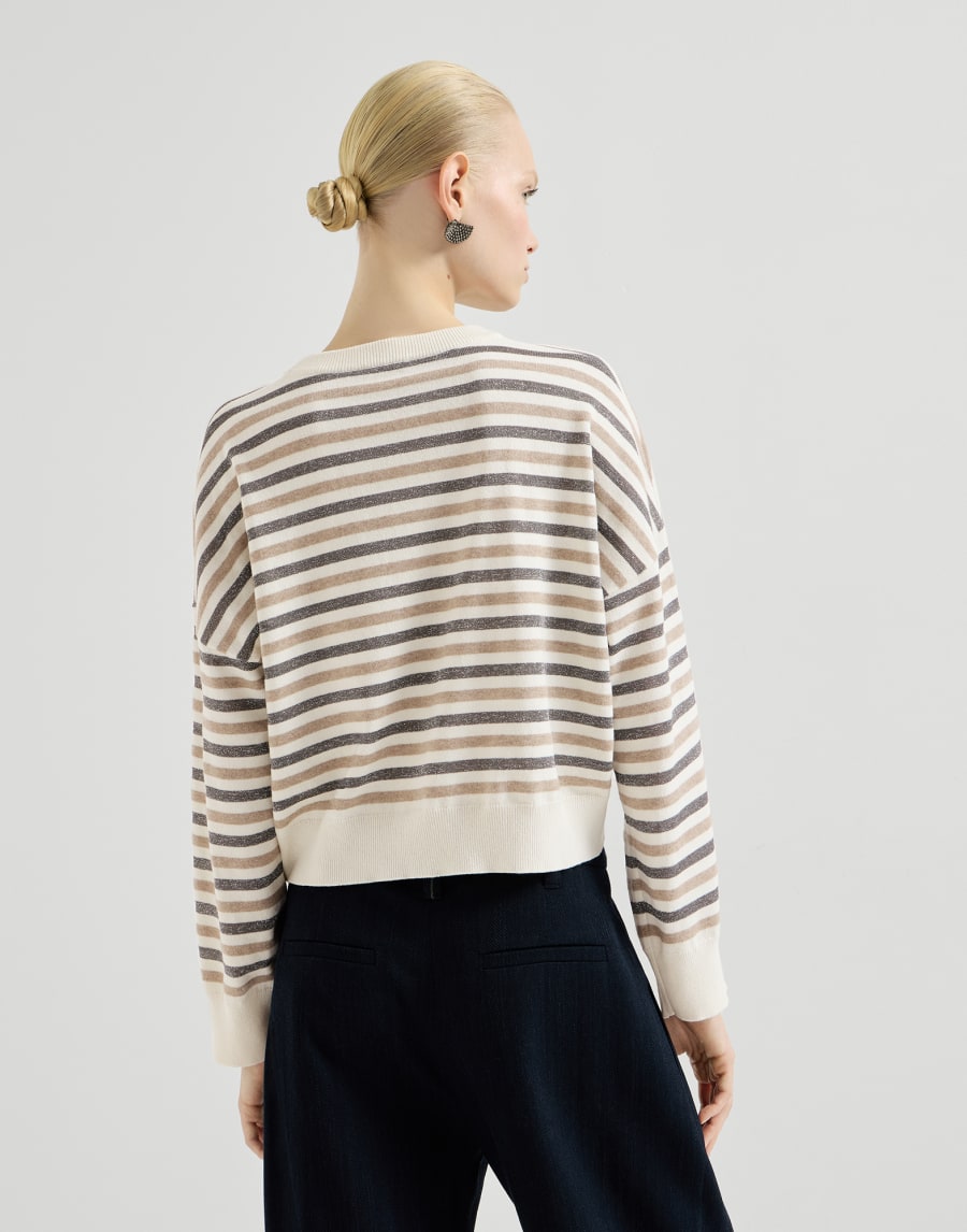 Sparkling stripes sweater Multicoloured Woman - Brunello Cucinelli