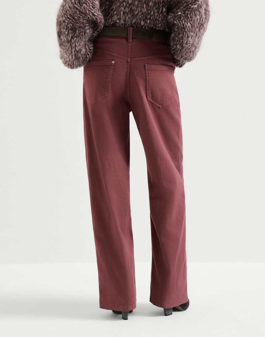 Loose Barrel trousers Wine Woman - Brunello Cucinelli