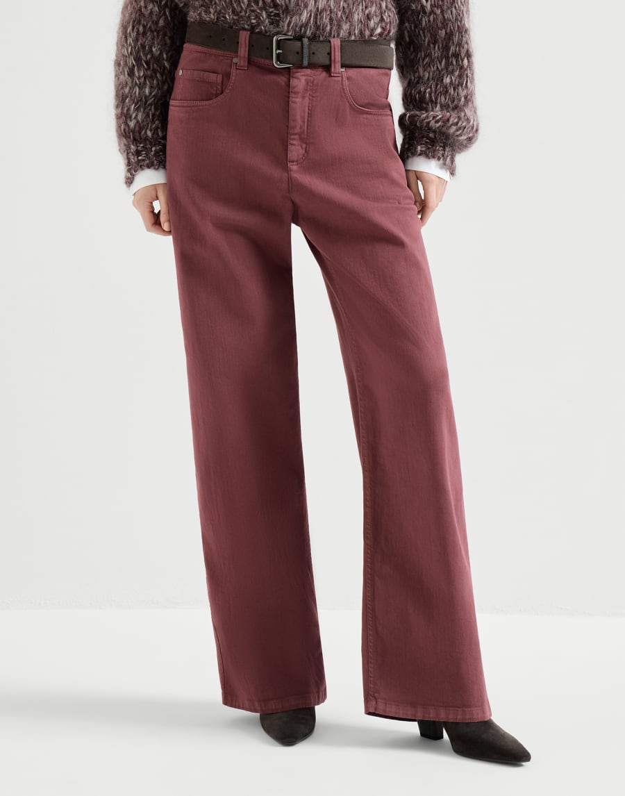 Loose Barrel trousers Wine Woman - Brunello Cucinelli
