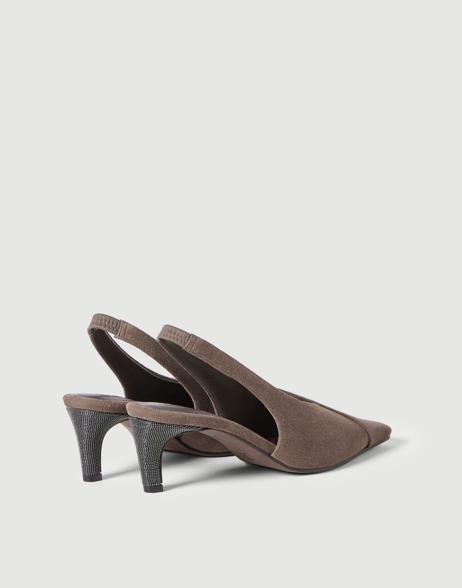 Suede city slingbacks Bark Woman - Brunello Cucinelli