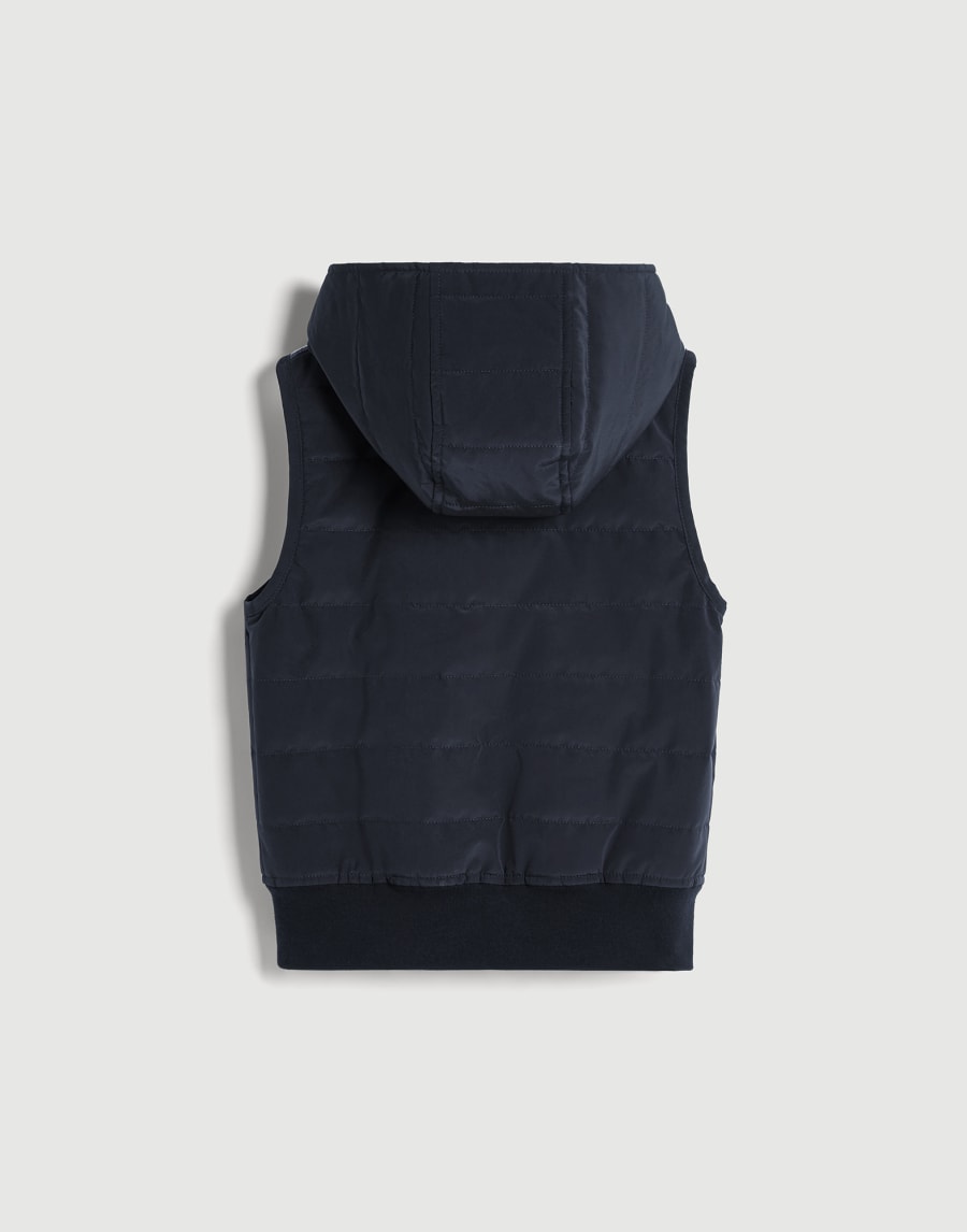 Doudoune sans manches à capuche Bleu Garçon - Brunello Cucinelli