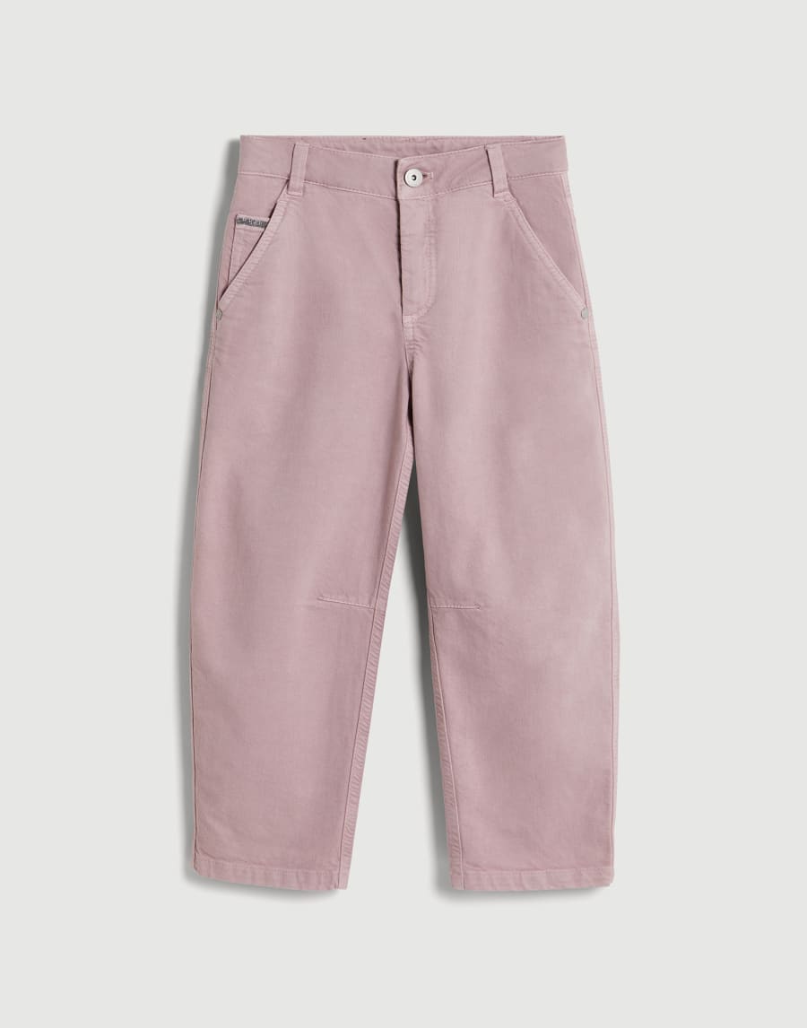 Curved Soft trousers Pink Girls - Brunello Cucinelli