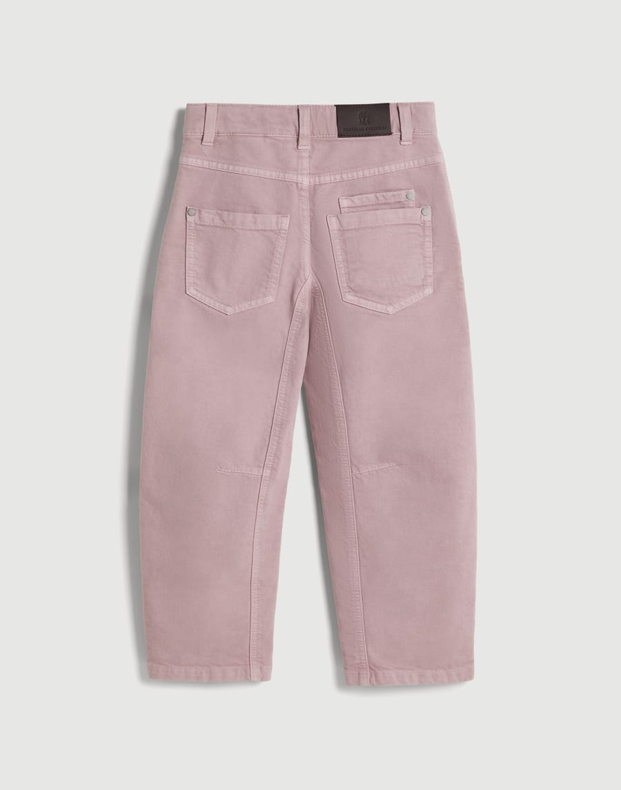 Curved Soft trousers Pink Girls - Brunello Cucinelli