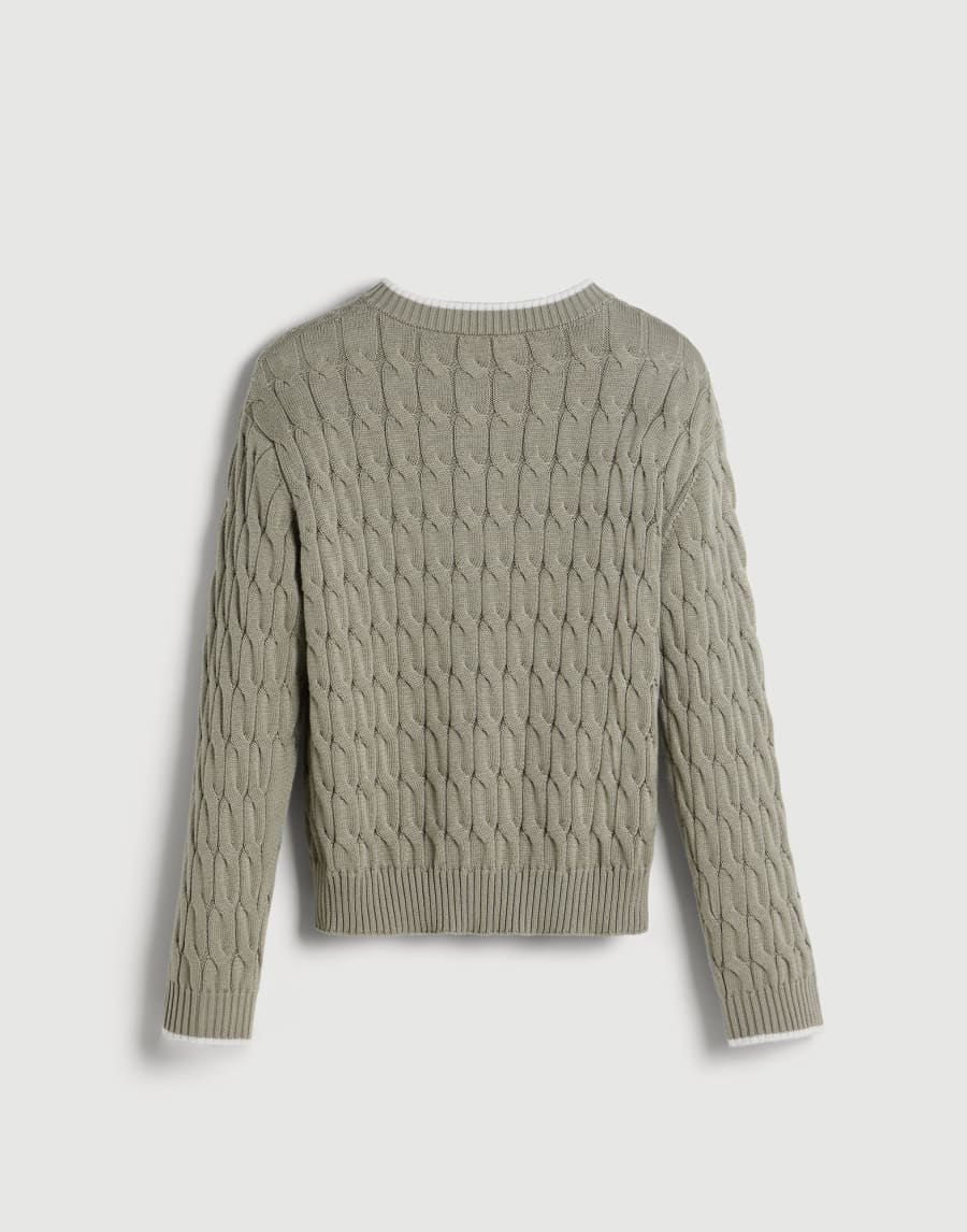 Cotton cardigan Sage Girls - Brunello Cucinelli