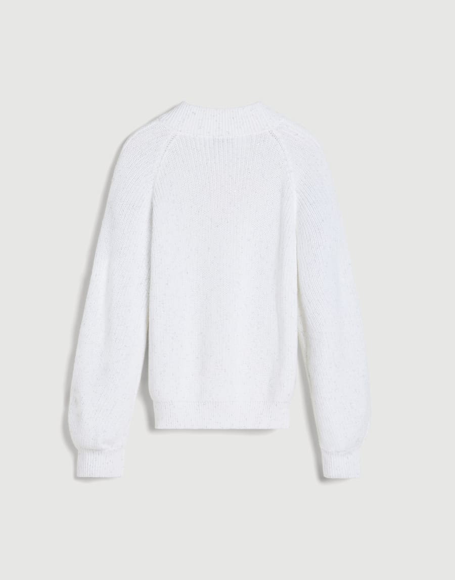 English rib knit cardigan White Girls - Brunello Cucinelli