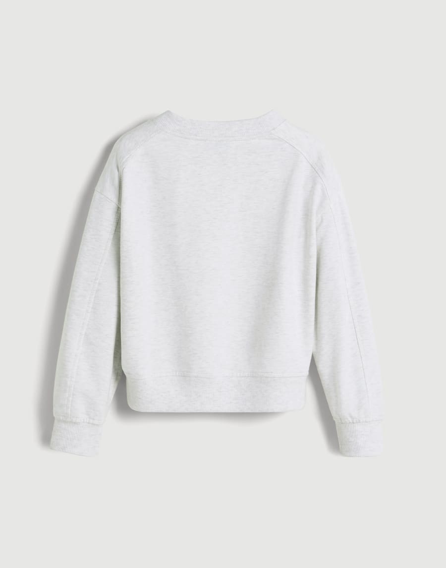 Lightweight French terry sweatshirt Light Grey Girls - Brunello Cucinelli