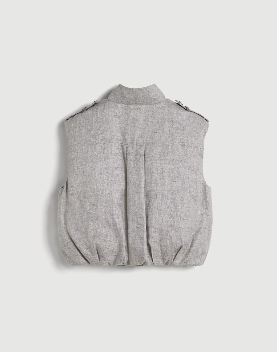 Down vest with monili Silver Girls - Brunello Cucinelli