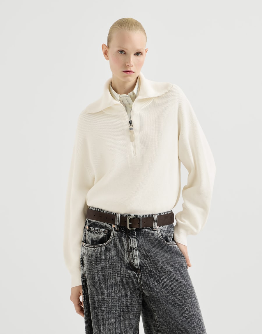 Cardigan costa inglese Panama Donna - Brunello Cucinelli