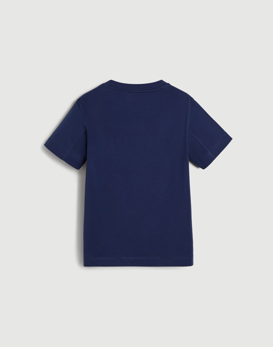 T-shirt with print Blue Boys - Brunello Cucinelli
