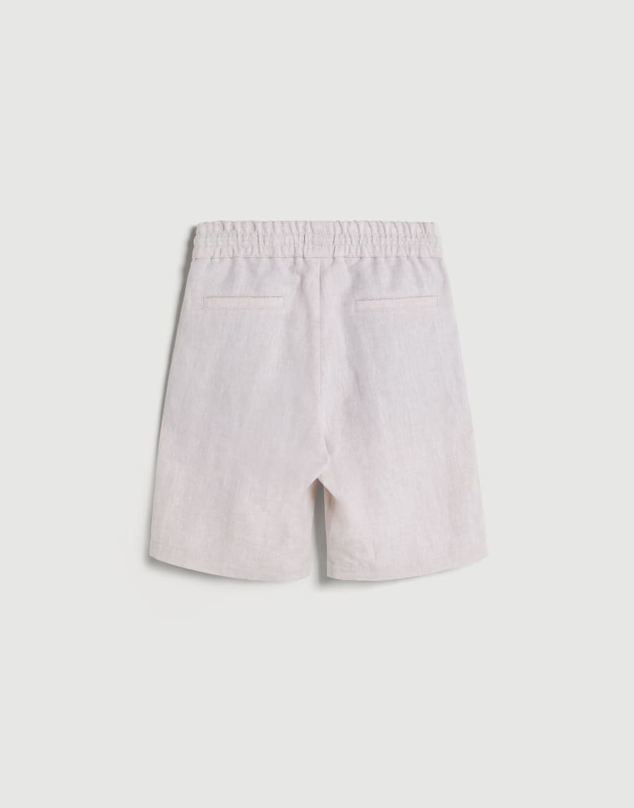 Lightweight linen Bermuda shorts Sand Boys - Brunello Cucinelli