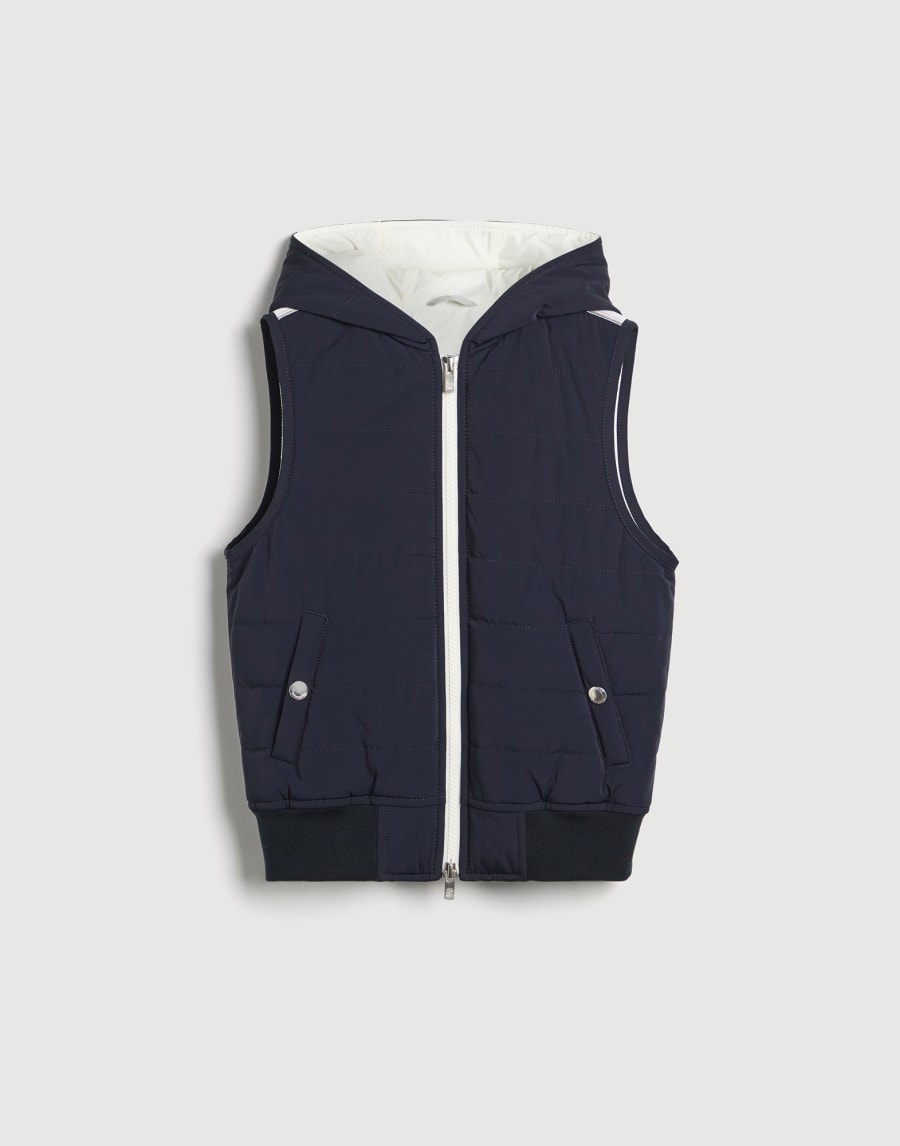 Vest with Thermore® padding Navy Blue Boys - Brunello Cucinelli