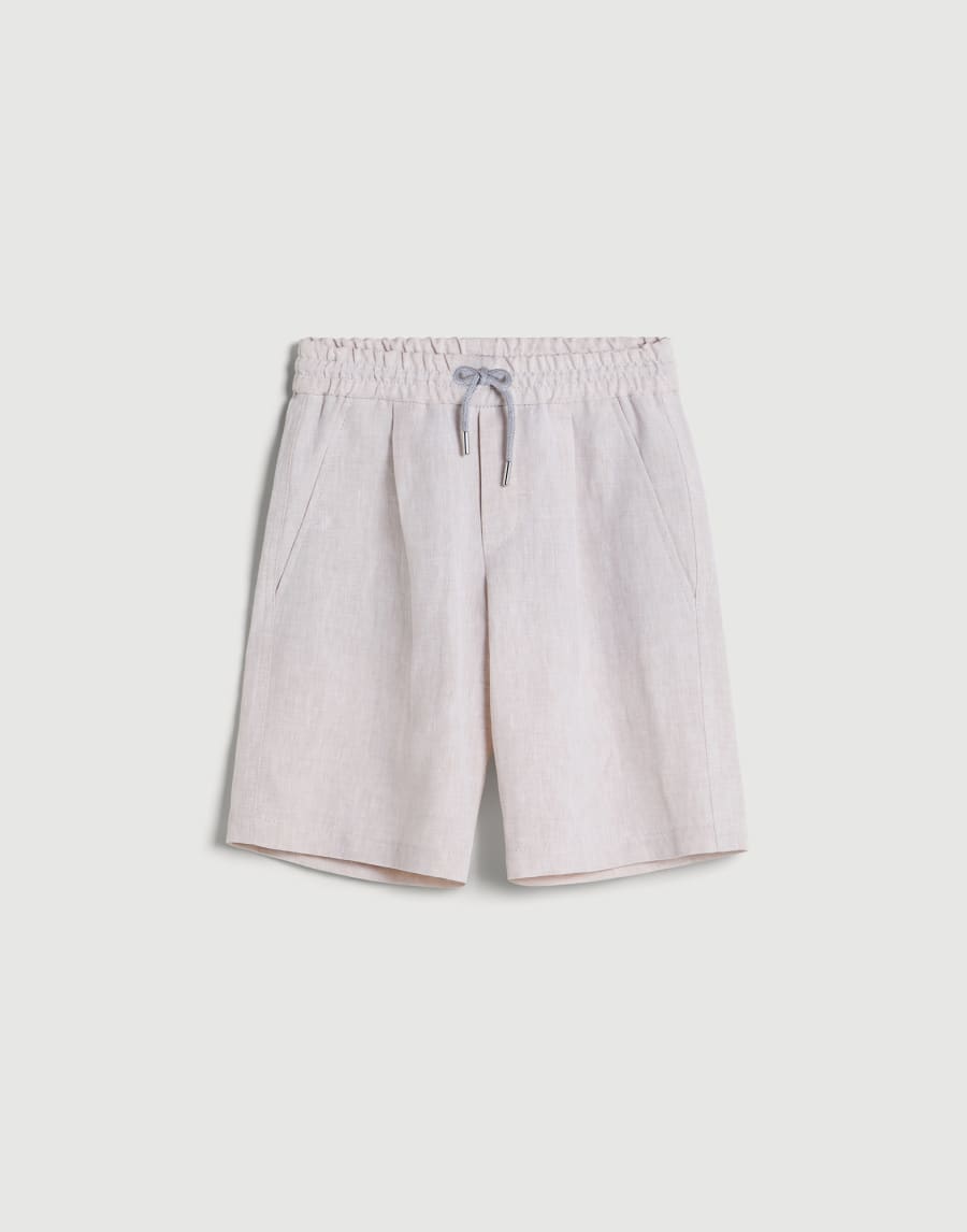 Lightweight linen Bermuda shorts Sand Boys - Brunello Cucinelli