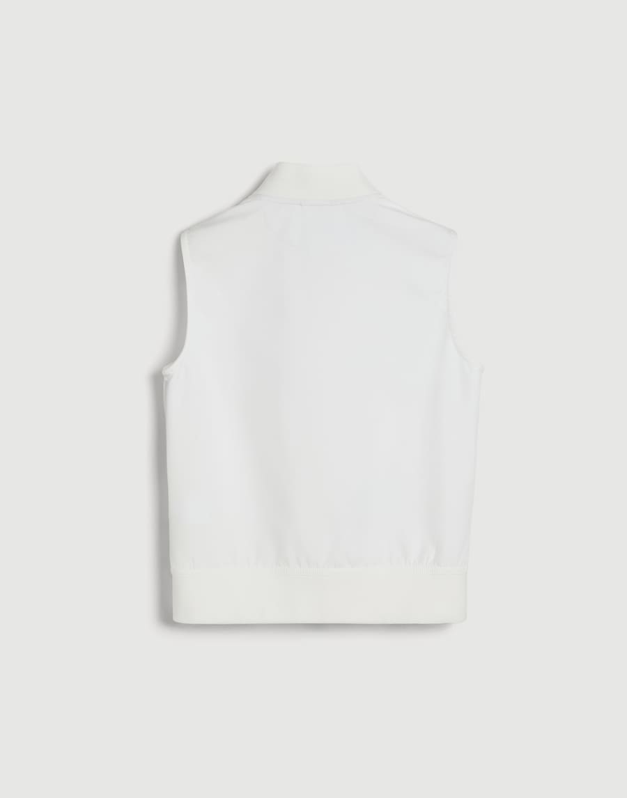 Nylon vest with logo White Boys - Brunello Cucinelli