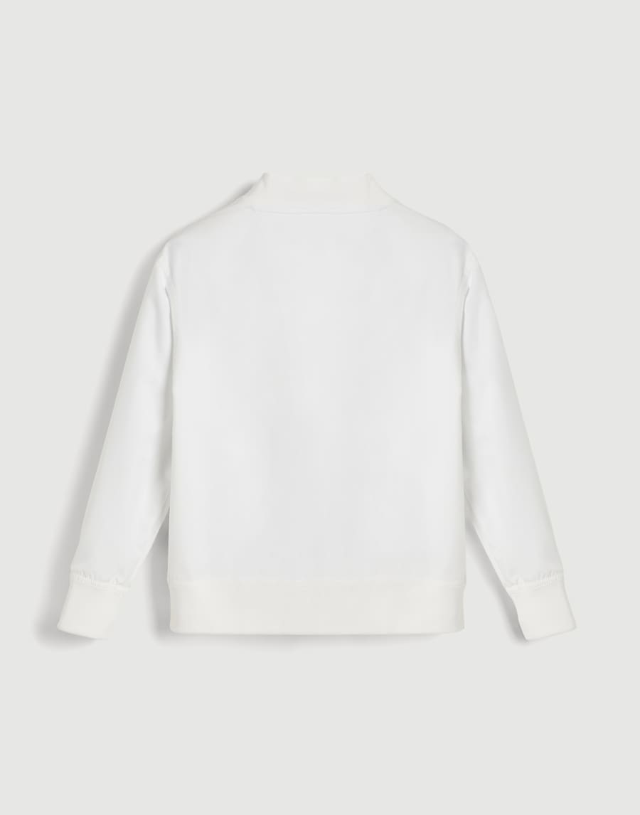 Nylon bomber-style sweatshirt White Boys - Brunello Cucinelli