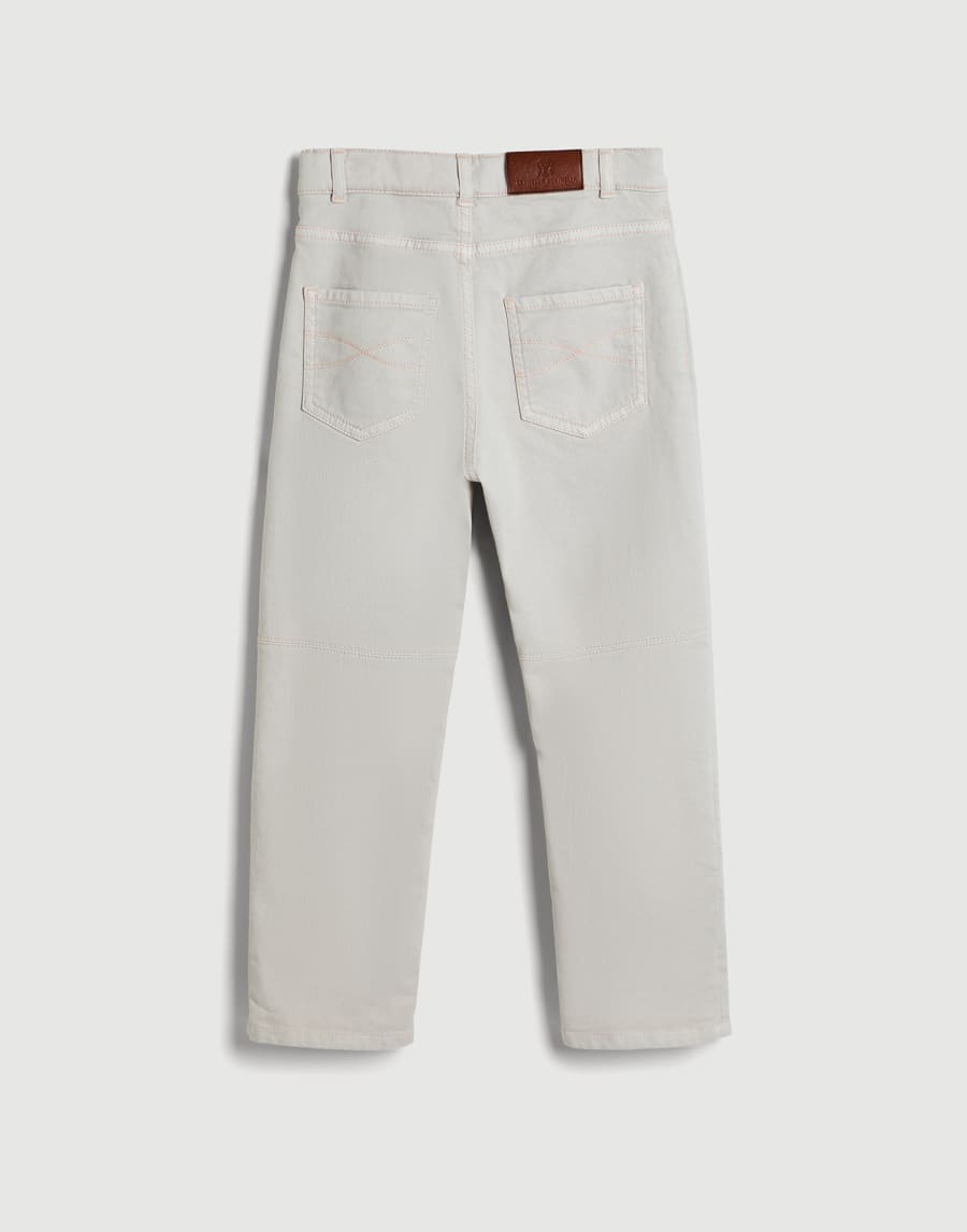 Lightweight denim trousers Light Grey Boys - Brunello Cucinelli