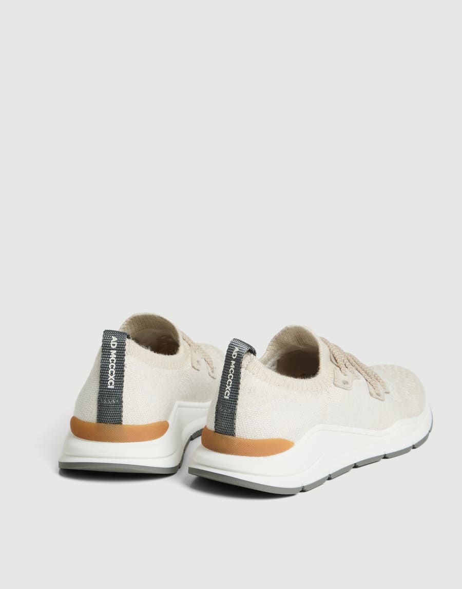 针织织物运动鞋 巴拿马色 男童 - Brunello Cucinelli