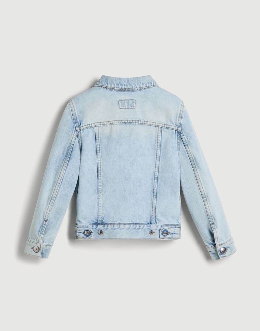 Blouson quatre poches en denim Denim très Clair Garçon - Brunello Cucinelli