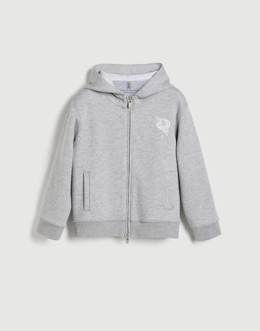 Double cloth sweatshirt Grey Boys - Brunello Cucinelli