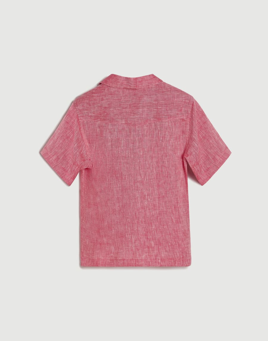 Shirt with camp collar Red Boys - Brunello Cucinelli