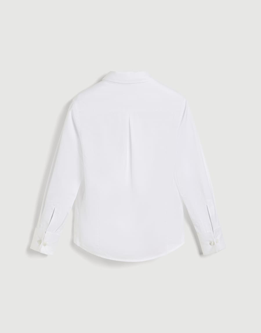Twill shirt with spread collar White Boys - Brunello Cucinelli