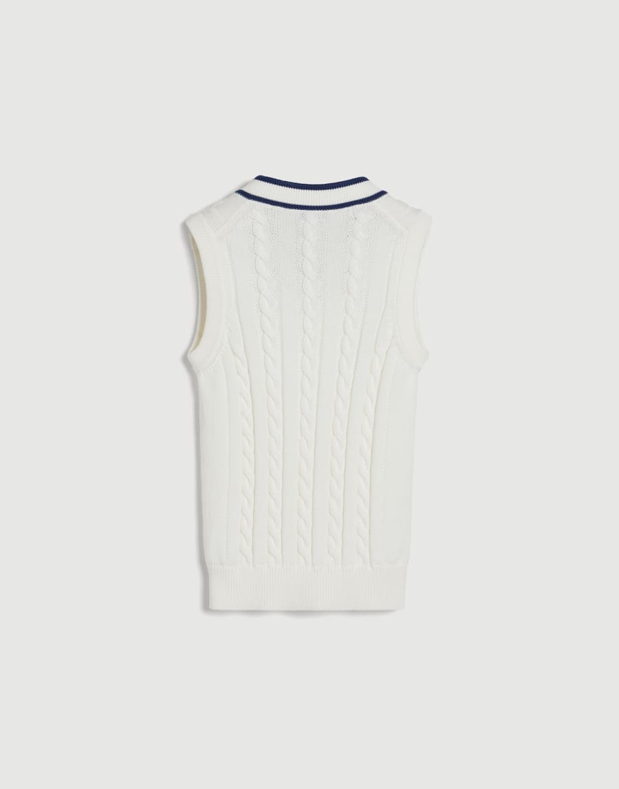 Cotton knit vest Panama Boys - Brunello Cucinelli