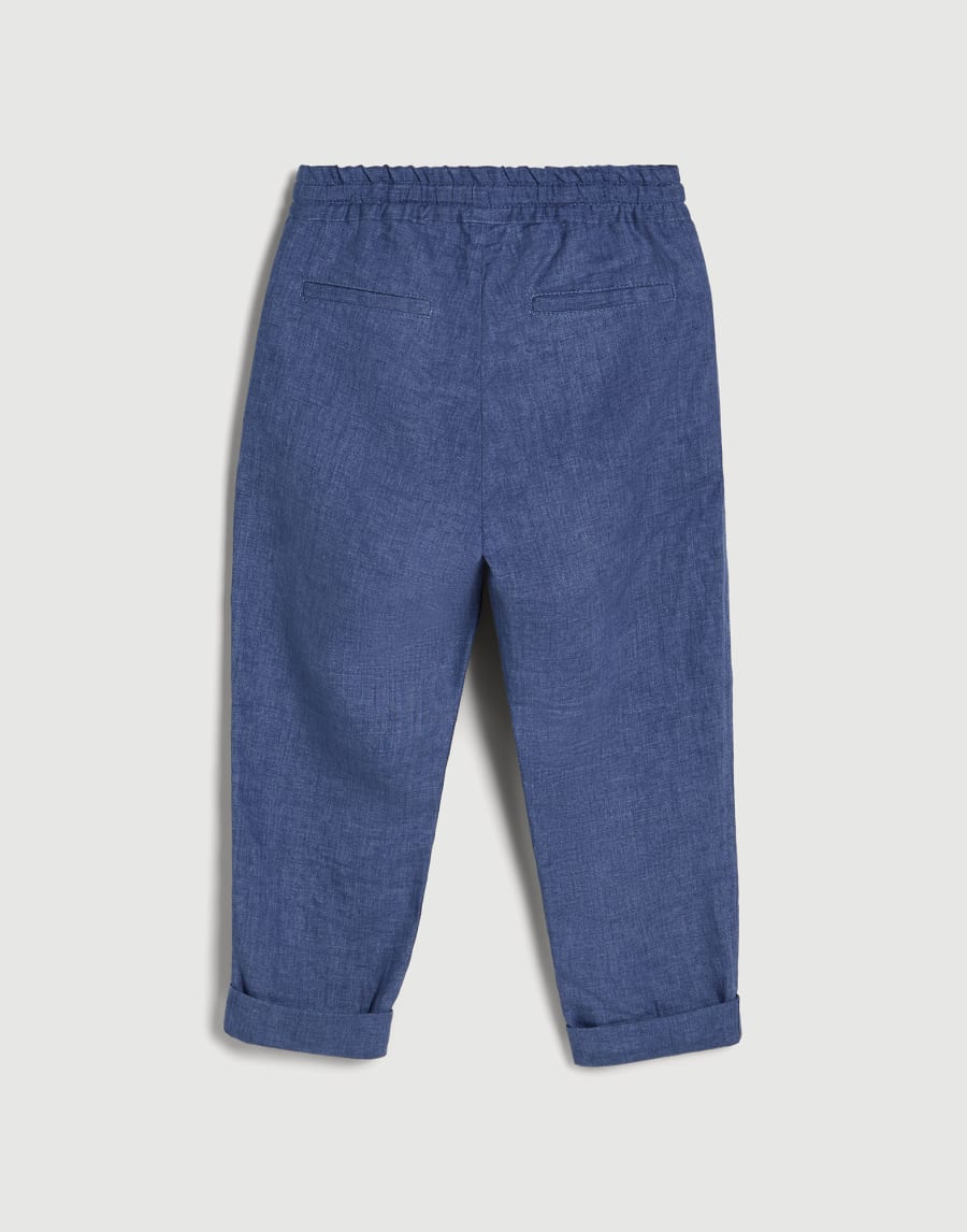 Trousers with drawstring and pleats Denim Boys - Brunello Cucinelli
