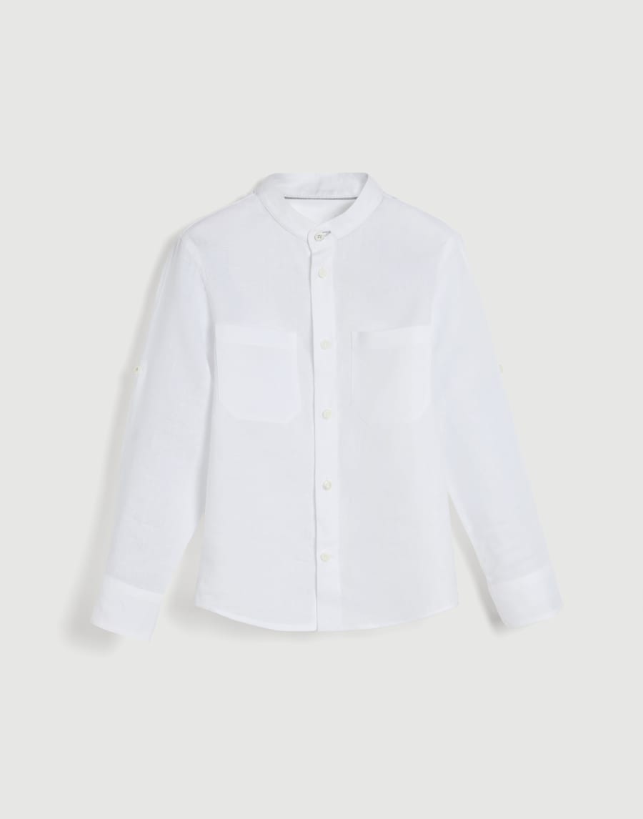 Mandarin collar shirt White Boys - Brunello Cucinelli