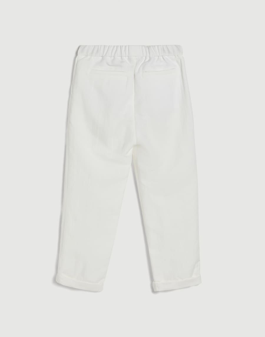 Trousers with drawstring and double pleats Snow Boys - Brunello Cucinelli