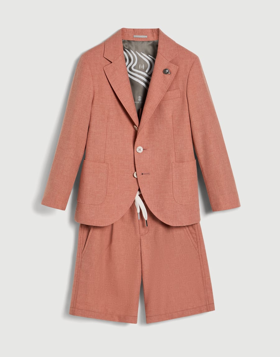 Suit with Bermuda shorts Apricot Boys - Brunello Cucinelli