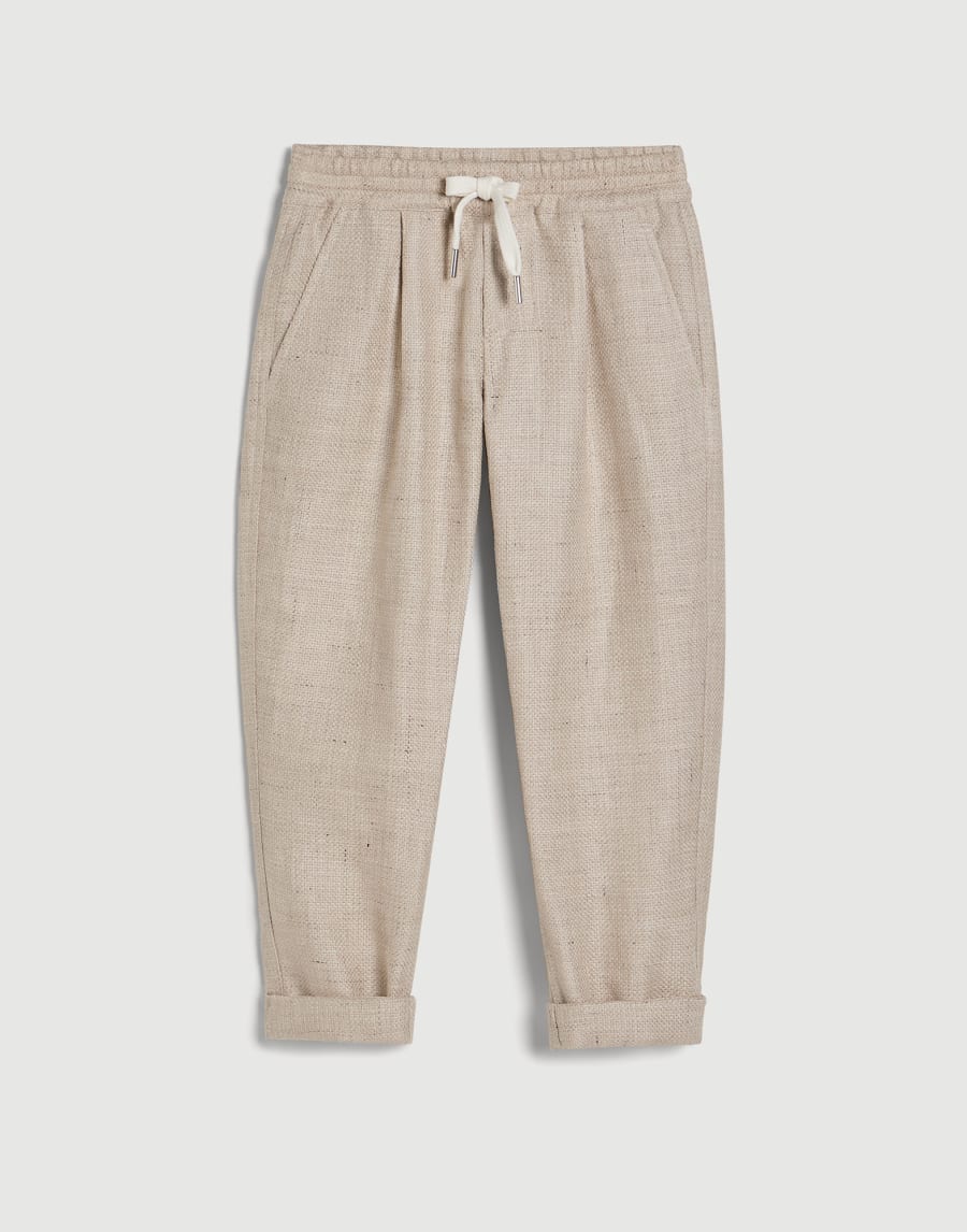 Hopsack trousers Buff Boys - Brunello Cucinelli