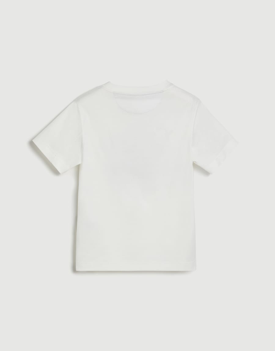 T-shirt with 'Air' graphics Sky Blue Boys - Brunello Cucinelli