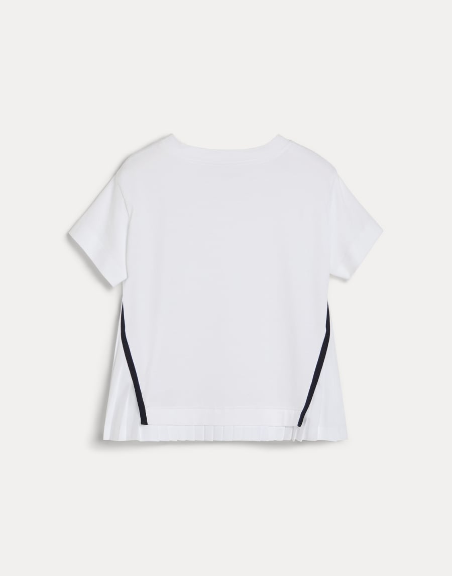 Jersey T-shirt with logo White Girls - Brunello Cucinelli