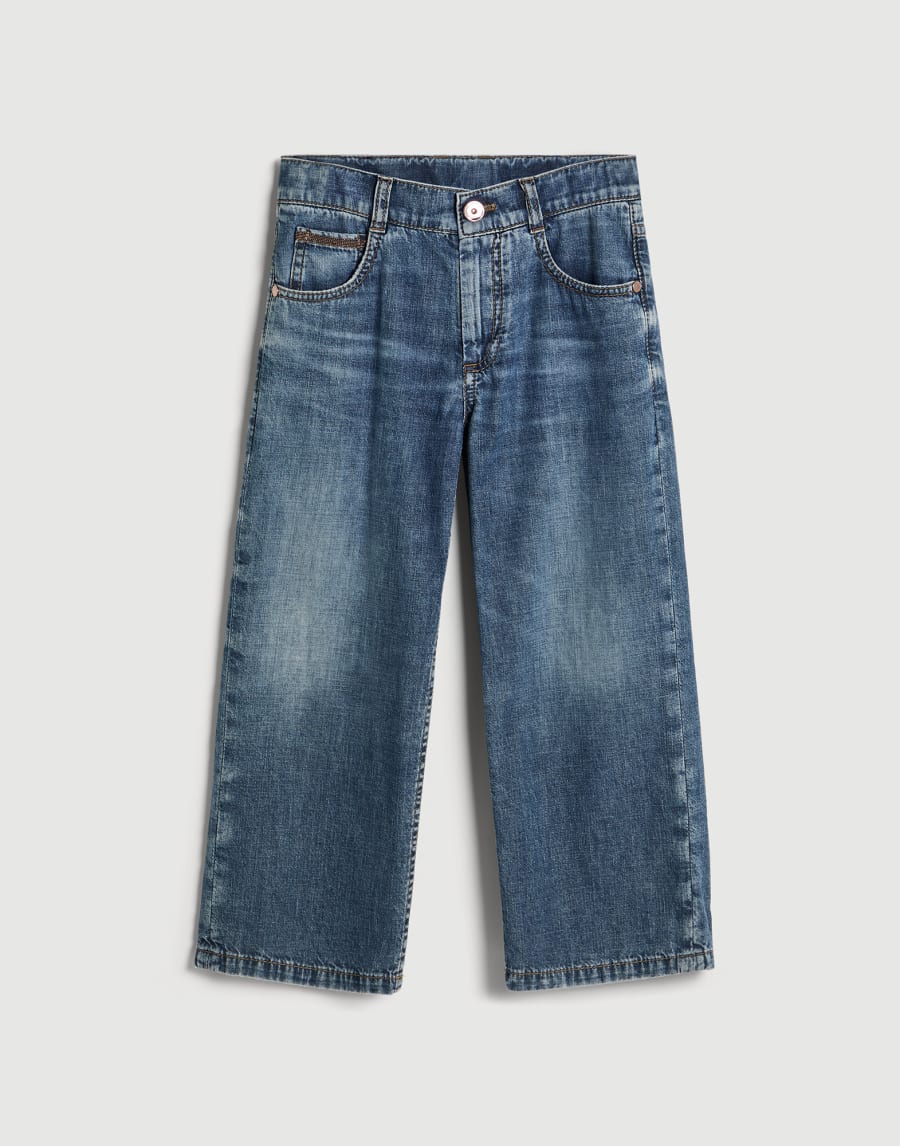 Five-pocket trousers Dark Denim Girls - Brunello Cucinelli