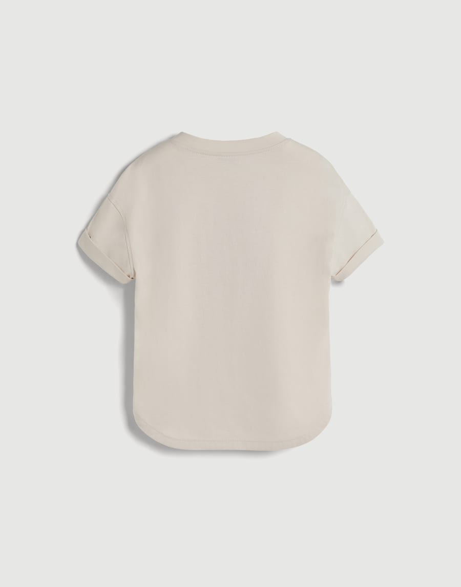 Cotton jersey T-shirt with print Panama Girls - Brunello Cucinelli