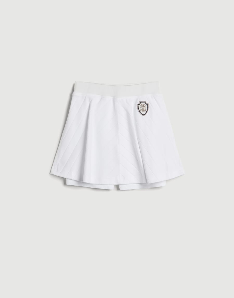Skirt with logo White Girls - Brunello Cucinelli